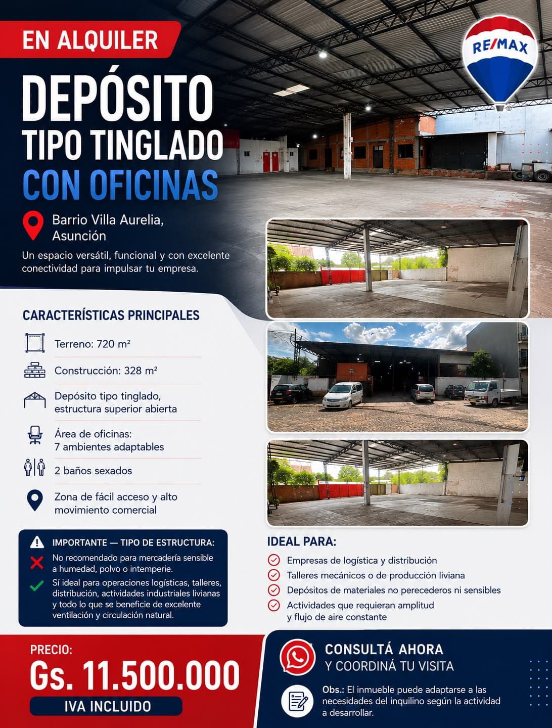 Tinglado/Depósito en Mayor José Duarte
