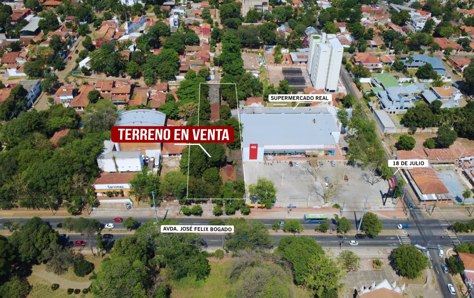 Terreno en Avenida José Felix Bogado