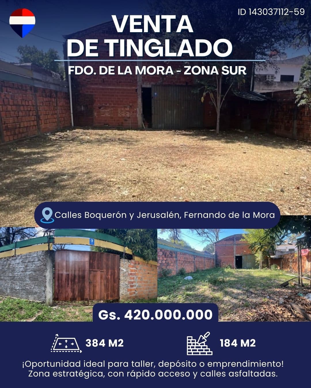 Tinglado/Depósito en Fernando Zona Sur